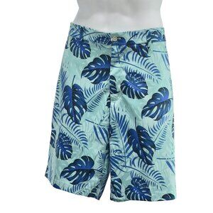 WALTER HAGEN 11 MAJORS Mens Blue Floral Walking Shorts Polyester Zip Fly Size 40